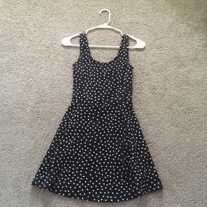 black and white polka dot dress